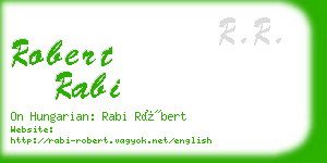 robert rabi business card